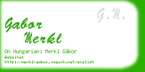 gabor merkl business card